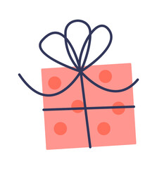 Gift box Childish Design. Vector illustration