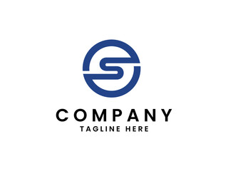 initial modern letter  S company logo