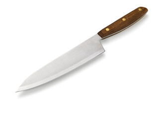 Cuchillo de cocina profesional sobre fondo blanco