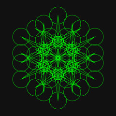 幾何学模様、フラクタル模様、曼荼羅模様