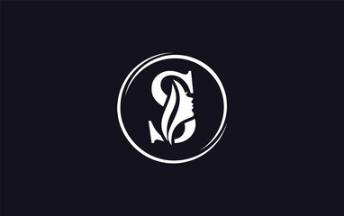 Purple beauty spa and hair logo and symbol design with the letter and alphabet S