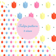 tulips pattern 2 sizes 