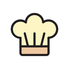Chef Hat , Bakery filled outline icon.