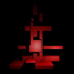 Composition geometric shapes abstract background 3d render