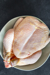 raw chicken meat whole poultry broiler fresh healthy meal food snack diet on the table copy space food background 