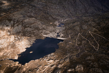Presa rota en Vega de Tera a vista de drone