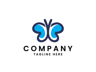 Butterfly modern logo company 