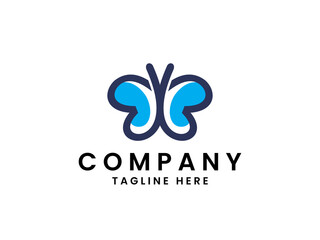 Butterfly modern logo company 