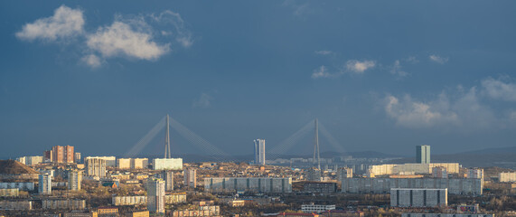 Cityscape - view of the bridge.