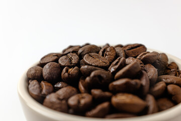 coffee beans on a white background