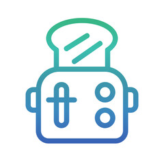 Toaster , Bakery gradient icon.