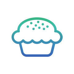 Pie , Bakery gradient icon.