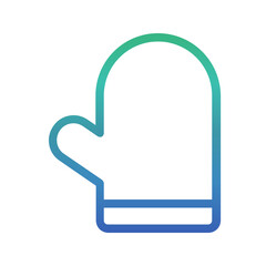 Over Mitts , Bakery gradient icon.