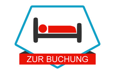 Bett Symbol - Zur Buchung Button