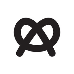 Pretzel , Bakery solid icon.