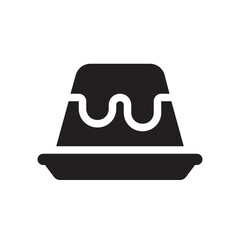 Pudding , Bakery solid icon.