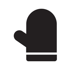 Over Mitts , Bakery solid icon.