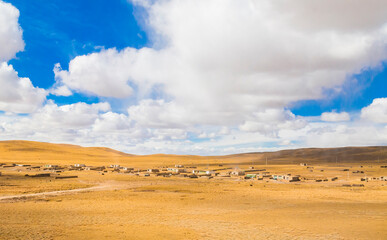 Natural scenery of blue sky mountains in Tibet