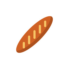 Baguette , Bakery flat icon.
