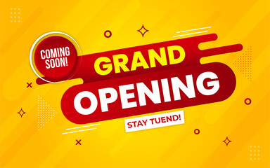 Grand opening sale poster sale banner design template