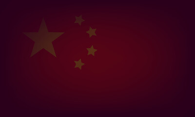 China flag dark background. China national flag Vector illustration EPS 10
