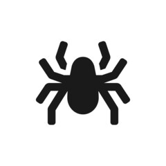 Obraz premium Spider vector icon. Spider black symbol logo isolated. Halloween concept. Vector illustration EPS 10