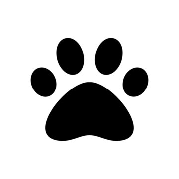 Paw vector icon. Dog or cat paw print flat symbol for animal apps and websites. Vector illustration EPS 10