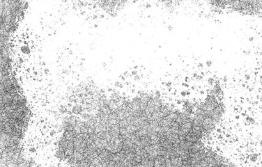 Grunge Black and White Distress Texture.Dust Overlay Distress Grain ,Simply Place illustration over any Object to Create grungy Effect.

