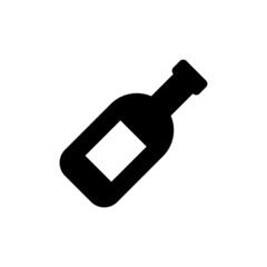 Wine bottle vector icon. Red or White wine drink bottle symbol isolated. Vector illustration EPS 10