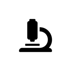 Microscope vector icon. Microscope black flat symbol isolated. Vector EPS 10