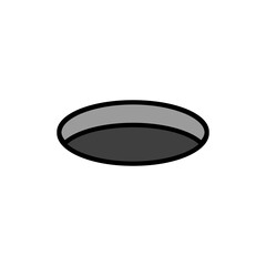 Hole vector icon. Hole in the ground or floor. Golf hole in cartoon style. Vector illustration EPS 10