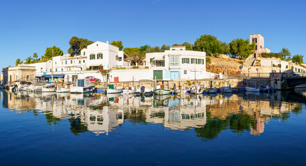 Obraz premium Landscape with Ciutadella de Menorca old town, Minorca island, Spain