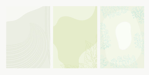 floral vector illustration background set