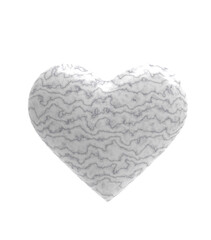 Marble Heart icon isolated on white background. 3D illustration.