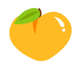 Apricot fruit icon. Vector illustration