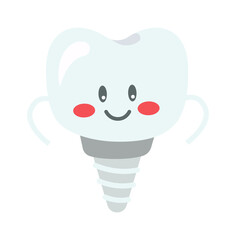 Cartoon tooth crown. Vector illustration