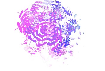 Light Pink, Blue vector abstract design with leaves.