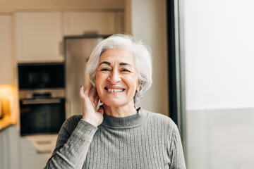 Smiling senior woman looking at the camera