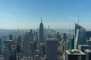 Fototapeta na wymiar Skyline Nueva York a la luz del sol
