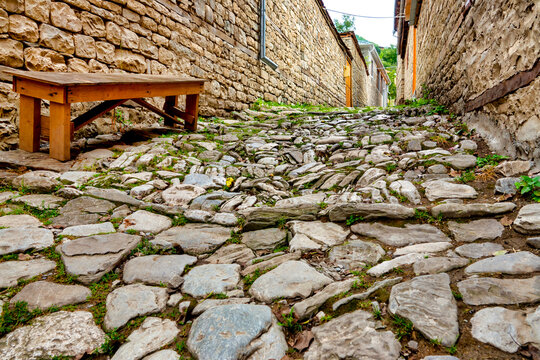 Traditional stone paved alley