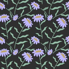 Floral seamless flower pattern for fabrics and textiles and packaging and gifts and cards and linens and kids