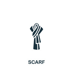 Scarf icon. Monochrome simple Clothes icon for templates, web design and infographics