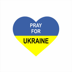 no war in Ukraine. blue heart. yellow background. vector illustration. 