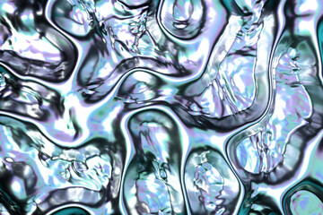 Abstract foil fluid gradient background. Trendy holographic liquid 3d wallpaper