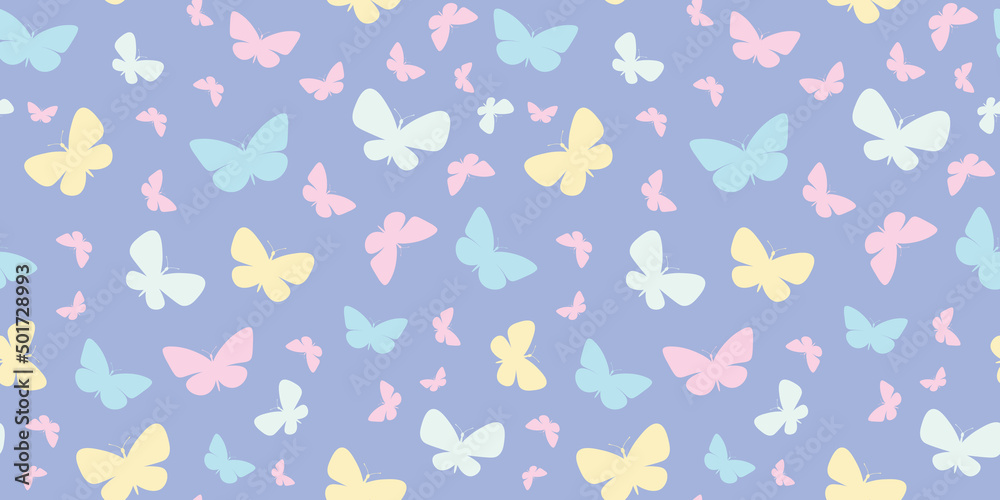 Poster Butterfly vector pattern, repeat