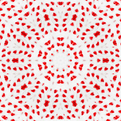 Colourful kaleidoscope art design abstract background with effect polygon circle ornament. Fractal mandala