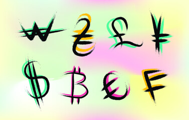 illustration of a money symbols