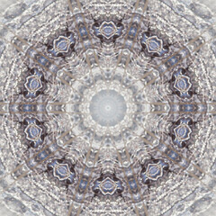 Colourful kaleidoscope art design abstract background with effect polygon circle ornament. Fractal mandala