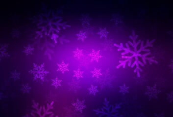 Dark Purple vector layout in New Year style.
