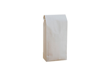 Paper bag mockup isolated  on white background. eco friendly and zero waste concept. 3d rendering.
